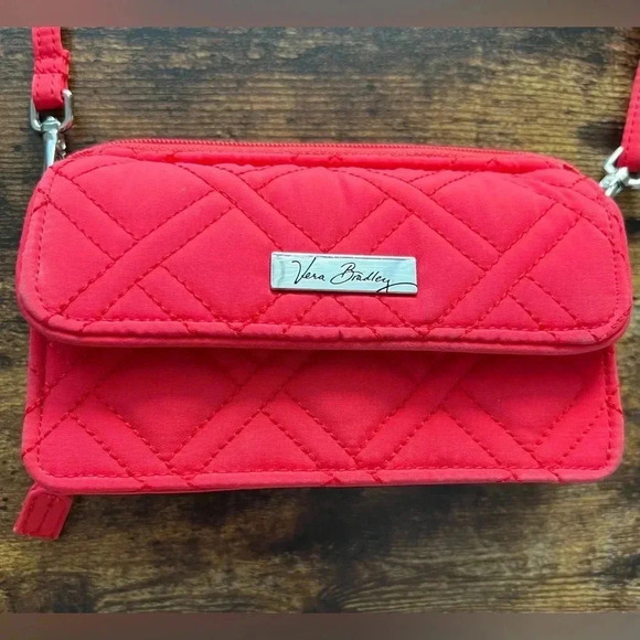 RETIRED: Vera Bradley | ladies Cardinal Red mini crossbody handbag. - Picture 2 of 13